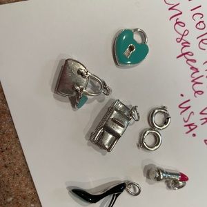 Tiffany silver charm lot